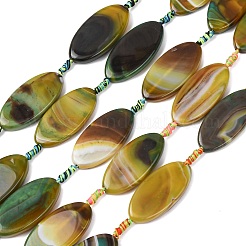Natural Banded Agate Beads Strands&nbsp;G-F825-A01-01B