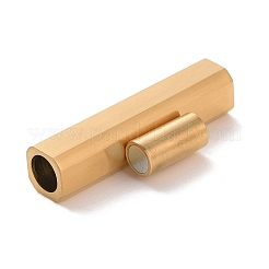 Ion Plating(IP) 304 Stainless Steel Magnetic Clasps with Glue-in Ends&nbsp;STAS-F276-05G-01