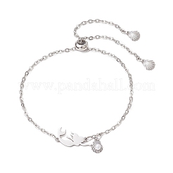 304 Stainless Steel Cable Chains Link Bracelets&nbsp;BJEW-JB11616