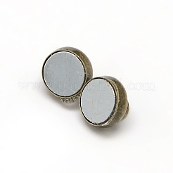 Column Brass Magnetic Clasps with Loops&nbsp;X-KK-M064-AB-NR