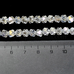 AB Color Plated Glass Beads&nbsp;EGLA-L018-B-AB08