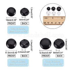 240Pcs 6 Style 1-Hole Plastic Button&nbsp;BUTT-PH0001-14