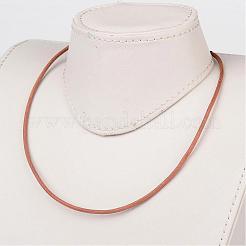 Leather Cord Necklace Making&nbsp;NJEW-JN01560