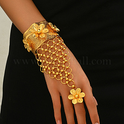 Luxurious Middle Eastern Bride Iron Ring Bracelets with Floral Design&nbsp;EW5813