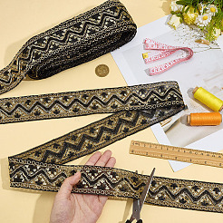 Ethnic Polyester Ribbon&nbsp;OCOR-WH0109-043B