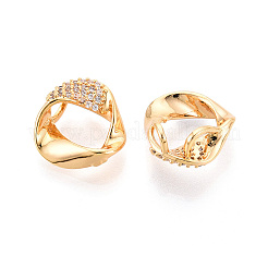Brass Micro Pave Cubic Zirconia Charms&nbsp;KK-N263-42G
