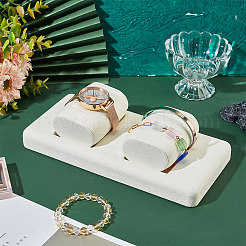 2-Slot Microfiber Bracelet Jewellery Display Stands&nbsp;RDIS-WH0015-03
