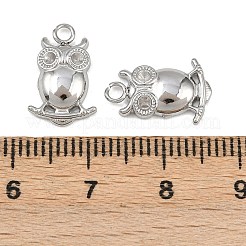 304 Stainless Steel Owl Pendant Rhinestone Settings&nbsp;STAS-H242-02P