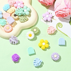 25Pcs 25 Styles Food Grade Eco-Friendly Silicone Focal Beads&nbsp;SIL-YW0001-58