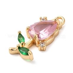 Brass Micro Pave Cubic Zirconia Pendants&nbsp;KK-G503-41G