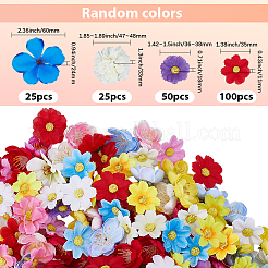 200Pcs 4 Styles Cloth Artificial FLower&nbsp;AJEW-SP0003-68
