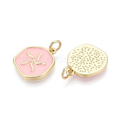 Brass Enamel Pendants&nbsp;KK-T080-66G