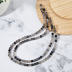 2 Strands Natural Dragon Veins Agate Bead Strands&nbsp;G-FH0002-36B