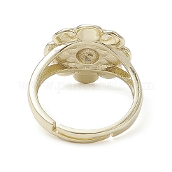 Rack Plating Brass Adjustable Rings&nbsp;RJEW-K257-13G