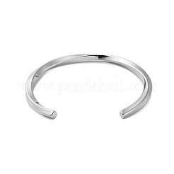 Stainless Steel Twist Open Cuff Bangles for Women&nbsp;BJEW-L689-02P