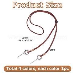 4Pcs Leather Cord Hat Chin Strap&nbsp;HJEW-HS00100