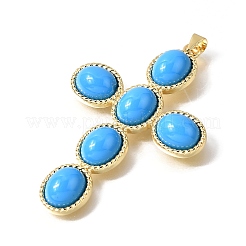 Brass Glass Pendants&nbsp;KK-Z155-09G-01