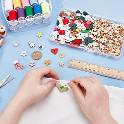 240Pcs 2 Styles Wood Buttons&nbsp;WOOD-WR0001-15