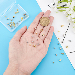 56Pcs 4 Style Brass Tube Bails & Crimp Beads&nbsp;KK-BC0008-20