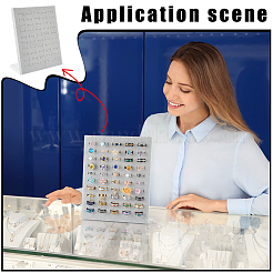 50-Slot Velvet with Sponge L Shaped Stud Earring Display Stands&nbsp;EDIS-WH0011-08A