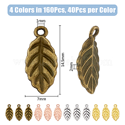 160Pcs 4 Colors Alloy Charms&nbsp;FIND-DC0004-28