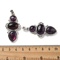 Natural Amethyst Pendants&nbsp;G-Q158-04A