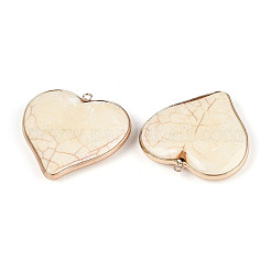 Synthetic Howlite Heart Pendants&nbsp;TURQ-T004-30B