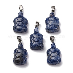Natural Blue Spot Jasper Pendants&nbsp;G-B127-06P-10