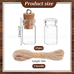 Glass Wishing Bottle Pendant Decorations&nbsp;PALLOY-PH01711