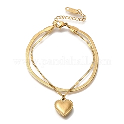 304 Stainless Steel Multi-Strand Bracelets&nbsp;BJEW-H620-02G