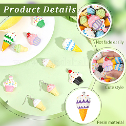 24Pcs 12 Styles Opaque Resin Imitation Food Pendants&nbsp;RESI-SC0006-61