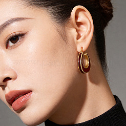 Brass Enamel Earrings for Women&nbsp;FS-WGEB882-01