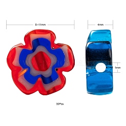 30Pcs Handmade Millefiori Glass Beads&nbsp;LAMP-FS0001-02C