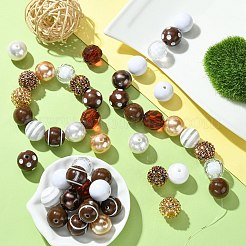 DIY Rugby Acrylic Beaded Keychain Pendant Decoration Making Kit&nbsp;MACR-CJC0004-18