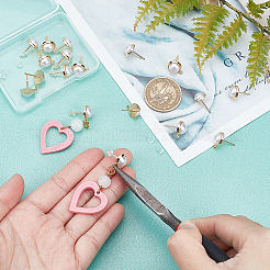 20Pcs Brass Stud Earring Findings&nbsp;KK-DC0001-26