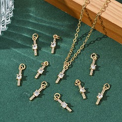 SHEGRACE Brass Micro Pave Cubic Zirconia Pendants&nbsp;XGRQ3D287-510G