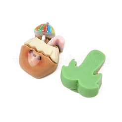 Opaque Resin Cabochons&nbsp;CRES-M037-12