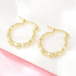 Brass Hoop Earrings&nbsp;EJEW-D348-01G