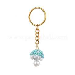 Glass Seed Beads Mushroom Keychain&nbsp;KEYC-MZ00021