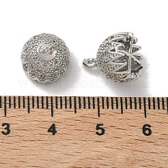 Brass Micro Pave Cubic Zirconia Charns&nbsp;KK-Z143-03P-02