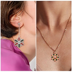 6Pcs 6 Styles Rack Plating Alloy Rhinestone Pendants&nbsp;FIND-YW0005-63