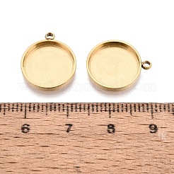 304 Stainless Steel Pendant Cabochon Component&nbsp;STAS-Q113-26A-G