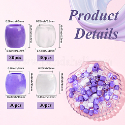 120Pcs 4 Styles ABS Plastic Imitation Pearl European Beads&nbsp;FIND-SC0019-27A