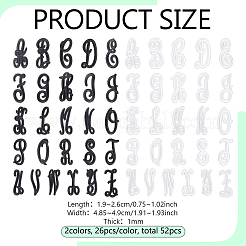 52Pcs 2Bags 2 Colors Computerized Embroidery Cloth Iron On/Sew On Patches&nbsp;DIY-FG0009-86