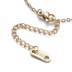 304 Stainless Steel Pendant Necklaces&nbsp;NJEW-L146-44G