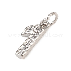 Brass Micro Pave Clear Cubic Zirconia Charms&nbsp;KK-G544-04P