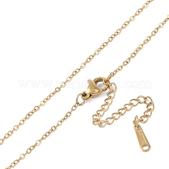 201 Stainless Steel Cable Chain Necklaces&nbsp;NJEW-P309-14G