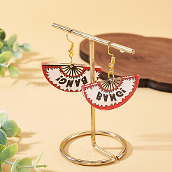 1 Pairs Acrylic Fan Dangle Earrings&nbsp;EJEW-TADJ0001-01