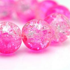 Baking Paint Crackle Glass Bead Strands&nbsp;CCG-S001-6mm-M