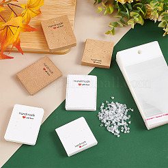 120Pcs 6 Style Blank Kraft Paper Earring Card Holder for Earring Display&nbsp;DIY-PH0009-95